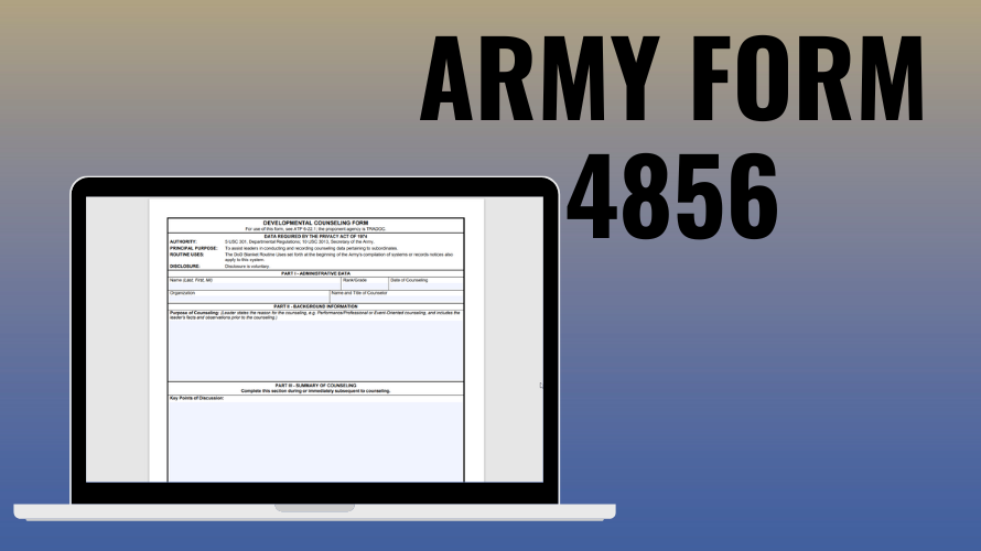 Fillable DA Form 4856 In PDF For 2023 Fill Out For Free Or Download