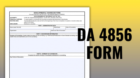 Fillable DA Form 4856 in PDF for 2023 | Fill Out for Free or Download